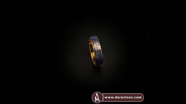 Кольцо с эмалью из серебра спаси и сохрани KLSPE0108 смотреть онлайн