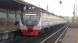 Электропоезд ЭД4М-0482 ЦППК Рэкс платформа Выхино 25.03.2019