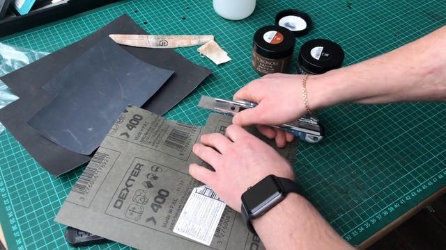 Обработка края кожи. Как я полирую торец.