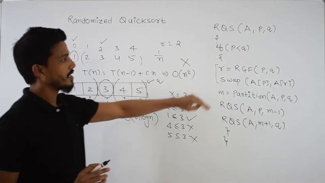 Randomized Quicksort Algorithm | Divide and Conquer | GATECSE | DAA