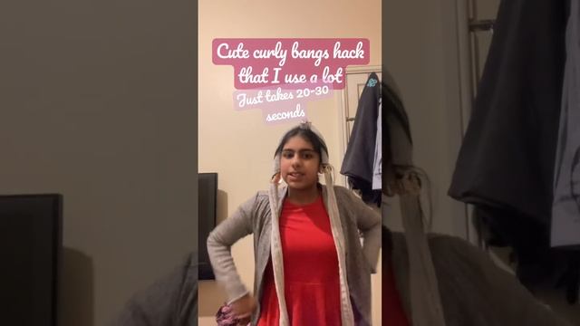 Cute curly bangs hack #curlyhairstyles #curlyhairtransformation смотреть онлайн
