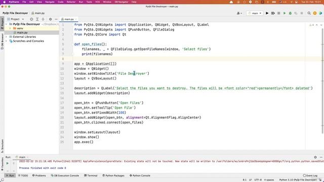 File Destroyer GUI App with PyQt6 | Automate Everything with Python