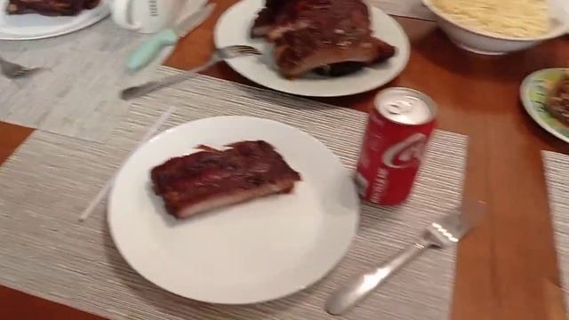 США/ Семейный ужин/ РЕБРА/ Вкусная еда в США