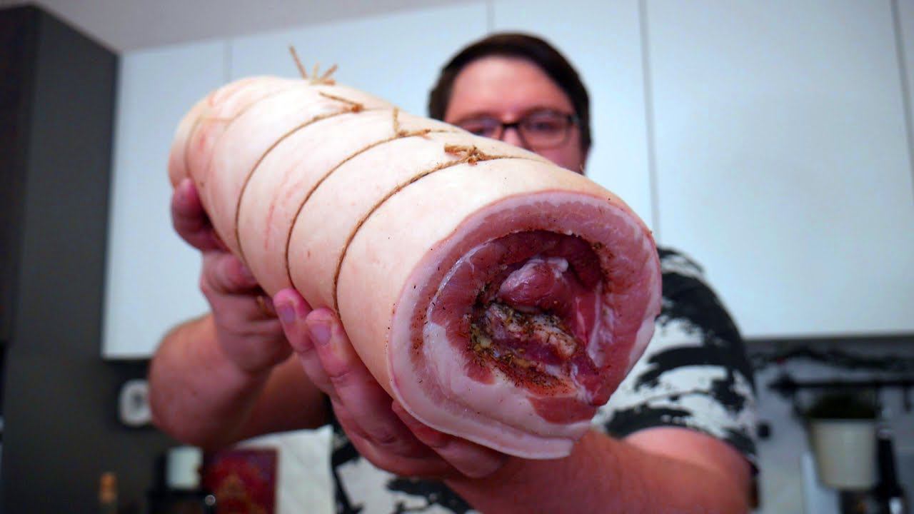 МЯСО в ДУХОВКЕ. Рецепт ХРУСТЯЩЕЙ и СОЧНОЙ грудинки.