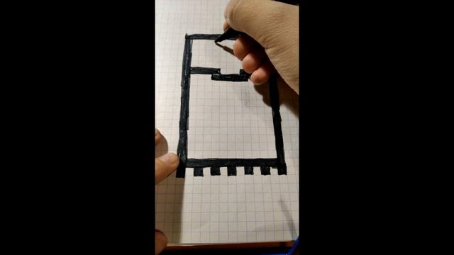 Как нарисовать шоколадку по клеточкам. смотреть онлайн