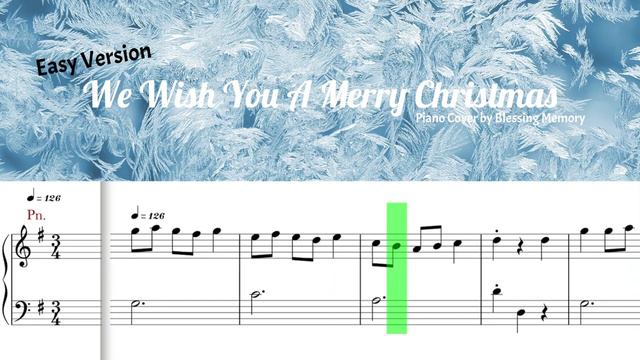 We Wish You A Merry Christmas (Easy Version) - Piano Cover with Music Sheets смотреть онлайн
