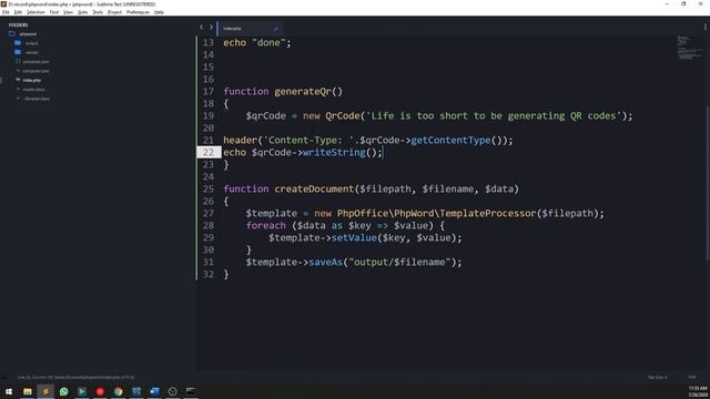 Penggunaan PHPWord dan Endroid QRCode