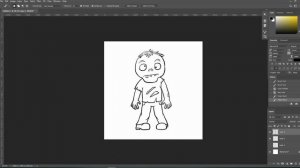 Как нарисовать Зомби в Фотошопе. Рисуем простой мультяшный рисунок без особых деталей.