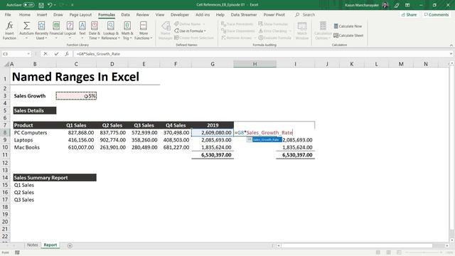 Excel Range Names: Sinhala ▶ Excel Basics - Episode 02(Sinhalen)
