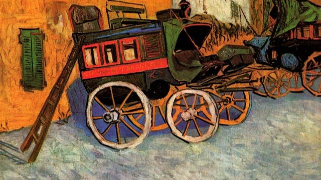 Vintage paintings - Tarascon Diligence || Vincent Van Gogh || HD wallpaper for TV, Monitor etc смотреть онлайн