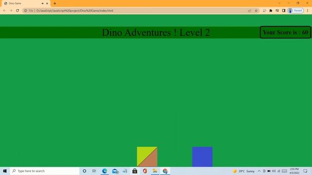 Simple dino game || Html css javascript || #programmingprojects