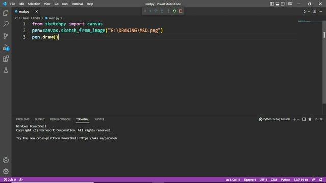 How to draw MS DHONI using python | sketch images in python | Python for beginners
