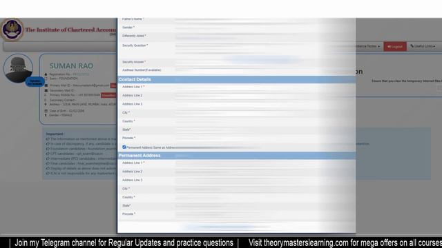 How to fill CA Exam Form | Dec 2021 | Detailed Procedure смотреть онлайн