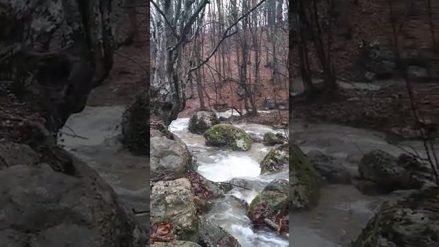 Крым ВеСеНнЯя река. КРАСОТАаааа!!!Привал по дороге на Ай-Петри. смотреть онлайн