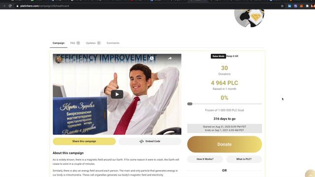 PlatinCoin  Как сделать заморозку PLC для получения товаров на площадке PlatinHero