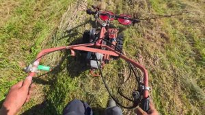 Сборка сена мотоблоком Салют.