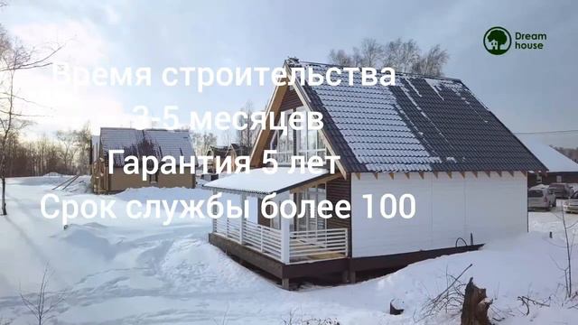 Дом 126м2. Технология каркас 2 этажа . Отопление газ смотреть онлайн