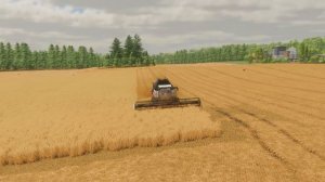 FS22 Timelapse. Карта Ничейная Земля. Уборка пшеницы. Комбайны РСМ 161, ТОРУМ 770, CLAAS, FENDT