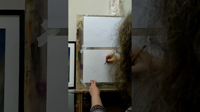 1 кл. рис. - фронтальная и угловая перспектива - лист в перспективе смотреть онлайн