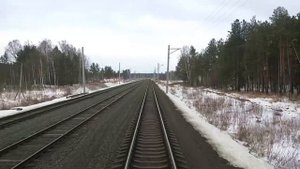 От Аппаратной до Егоршино из окна последнего вагона пригородного поезда