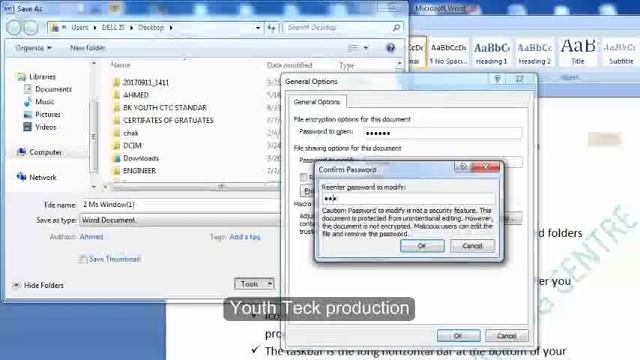 Sida password looga xiro document ms word Excel Access and PowerPoint