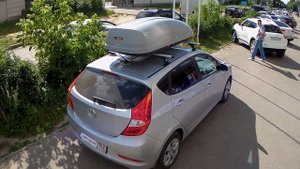 Багажник бокс на крышу Hyundai Solaris хэтчбек (2011-2016) в Нижнем Новгороде. АВТоДОП-НН.
