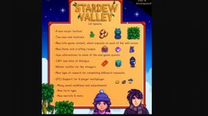 Stardew Valley 1.6 Update News - Stardew Valley Update News - Stardew Valley 1.6 Notes