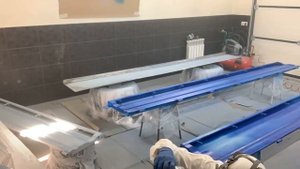 Покраска Kia Bongo 3 в синий Raptor ч.2