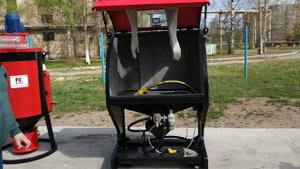 Пескоструйная камера с напорной емкостью 13 литров