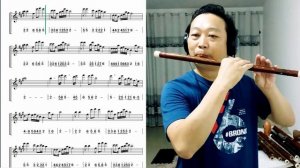 E key dizi flute cover +notation video《can't stop missing you》(Song composer:Feng Hao / Liu Xiaogan