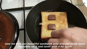 Гренки с шоколадом внутри за 5 минут! /Chocolate sandwiches in 5 minutes!