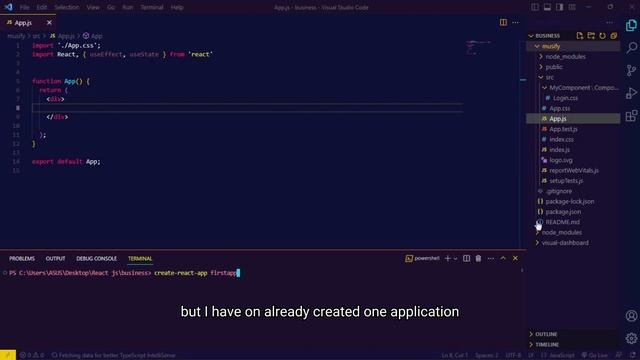 React Js | Install code & create react app with hello world | #02
