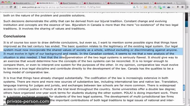 Is 'private person' natural person' and common law for real? Bijural Terminology смотреть онлайн