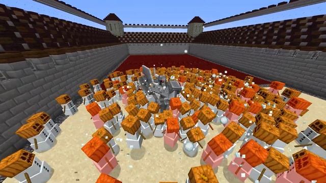 Ferrous Wroughtnaut vs x100 All Mobs in Minecraft - Mob Battle