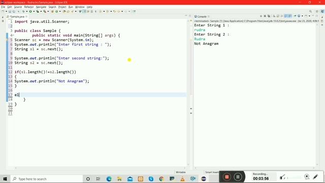 String Anagram | Java | Interview questions | Rudrapratap | V#08 смотреть онлайн