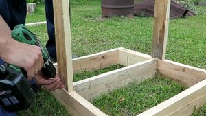 Как сделать деревянную лавку из обрезков / How to make a wooden bench from scraps.