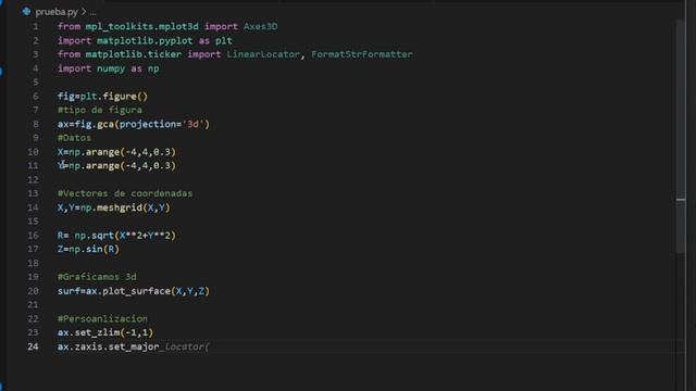 GRAFICAS DE FUNCIONES 3D CON MATPLOTLIB Y NUMPY l CODIGO COMPLETO l GRAFICOS CON PYTHON #12 смотреть онлайн