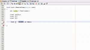 How to Create A Hash Table Project in C++ (Part 13) Remove Item Function , Outline