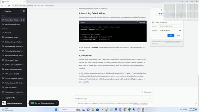 python class init default values