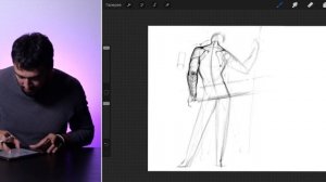 Как рисовать НАБРОСКИ. Мужская фигура со спины. Часть #3