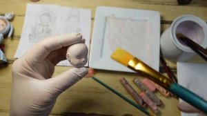 МК ватная игрушка "Зайка+зайка" (Часть 5). DIY spun cotton toy "Bunny+bunny" (Part 5)