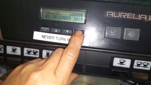 Nuova Simonelli Aurelia II V maintenance alarm