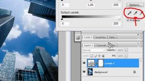 Коррекция цвета уровнями в фотошопе