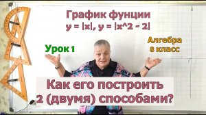 Как построить график функции y равно модуль икс двумя способами. Алгебра 8 класс