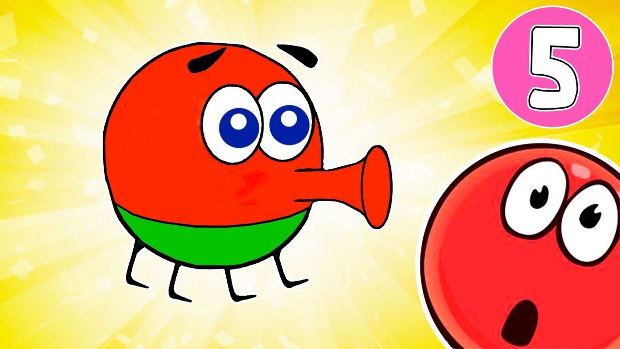КРАСНЫЙ ШАР спасает любимую №5. ИГРА Red Ball 3 на канале Хвостик ТВ