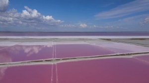Розовое озеро Сасык-Сиваш [Крым, Евпатория]  Pink lake Sasyk-Syvash [Crimea 4k drone footage]