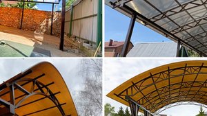 Самые популярные варианты навесов из поликарбоната
