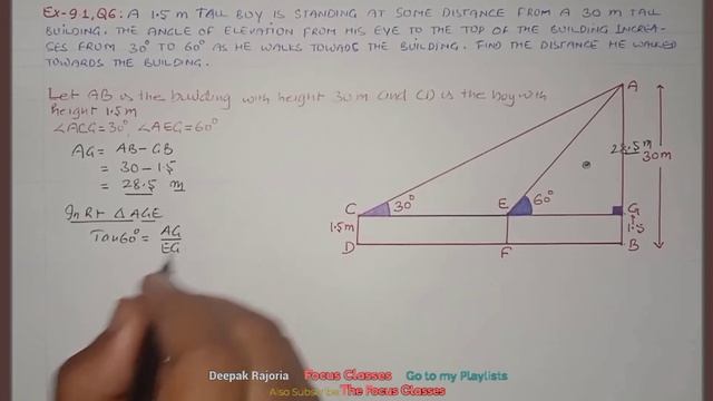 A 1.5 m tall boy is standing at some distance from a 30 m tall building. The angle of
elevation fro смотреть онлайн