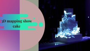 3D проекция на праздничный торт.