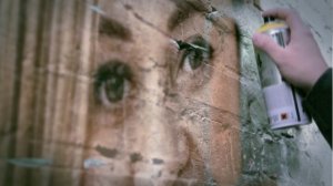 Видео открытка "Граффити" поздравление с днем рождения для девушки или женщины